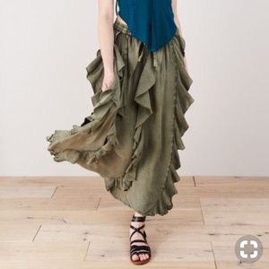 Olive Green Maxi Skirt